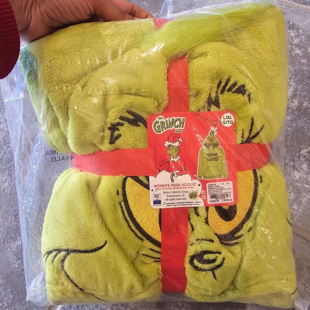 The Grinch Women's Plush Hoodie - Green large to XL
